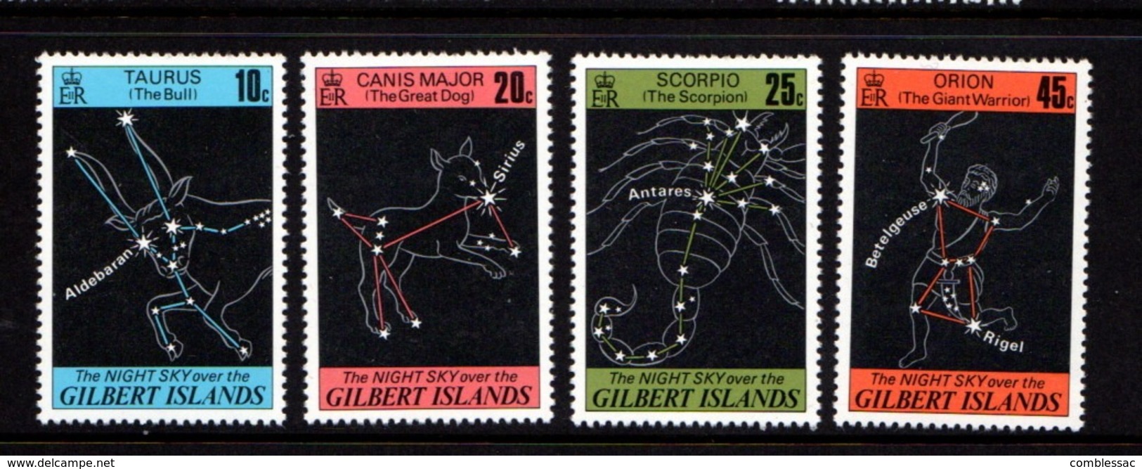 GILBERT  ISLANDS    1978    Night  Sky  Over  Gilbert  Islands    Set  Of  4       MNH - Gilbert & Ellice Islands (...-1979)