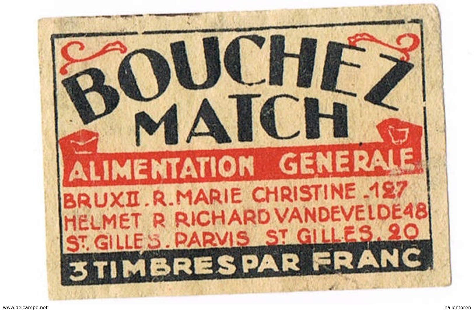 Sint-Gillis / Bruxelles / Helmet : Bouchez-Match - Boites D'allumettes - Etiquettes