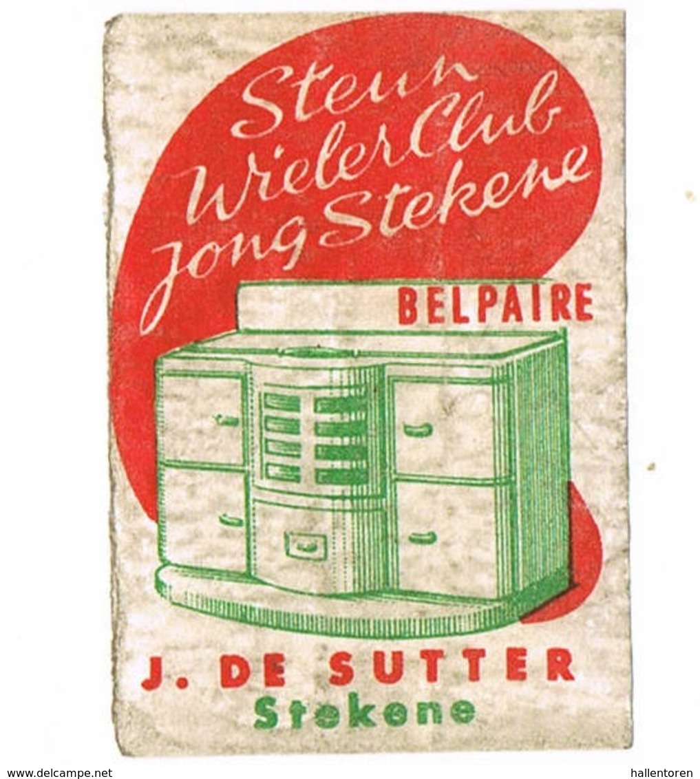 Stekene: Belpaire - Steun Wielerclub Jong Stekene - Boites D'allumettes - Etiquettes