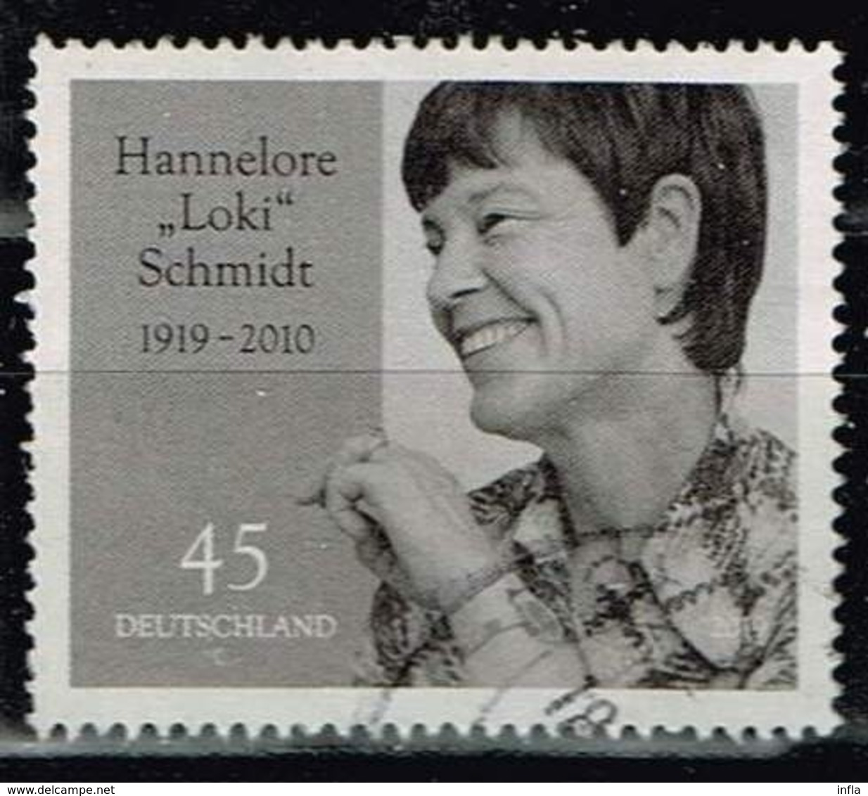 Bund 2019,Michel# 3448 O 100. Geburtstag Von Hannelore Schmidt - Gebraucht