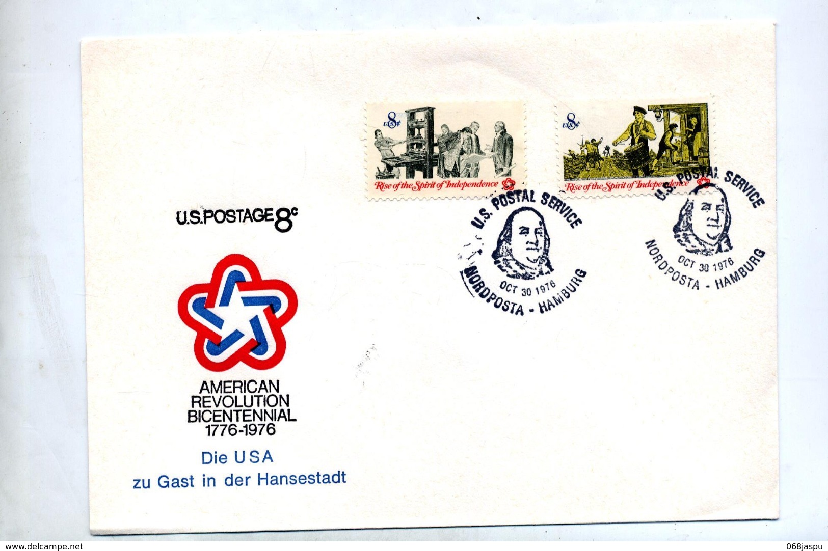 Lettre  Cachet  Us Postal Nordposta Hambourg  Independance - Storia Postale