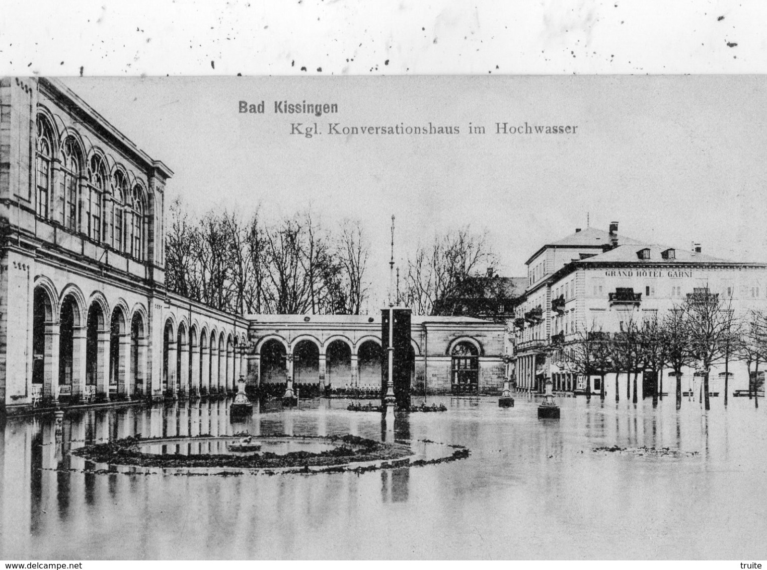 BAD KISSINGEN KGL. KONVERSATIONSHAUS IM HOCHWASSER - Bad Kissingen