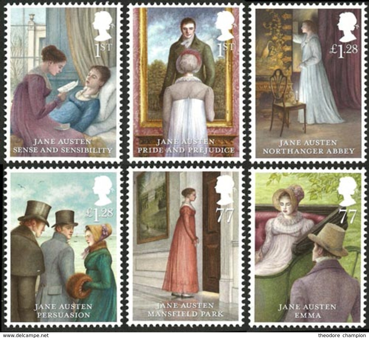 GRANDE-BRETAGNE Jane Austen 2013 6v Neuf ** MNH - Neufs