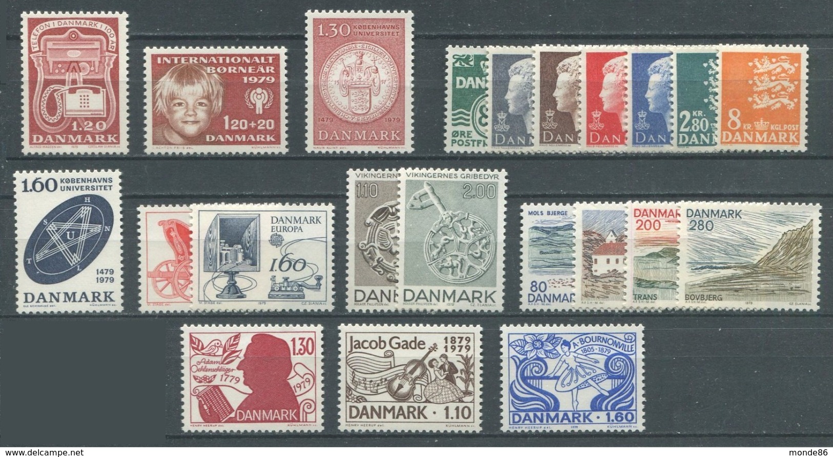 DANEMARK - Année Complète 1979 ** - TB - Ganze Jahrgänge