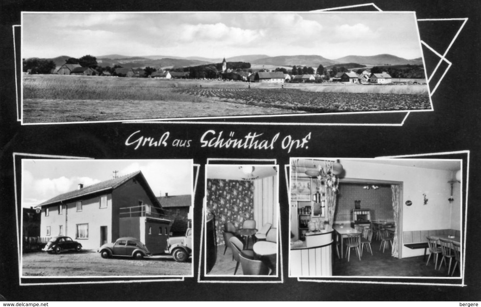 Allemagne. CPSM. SCHONTHAL.  Café-gaststätte Steindl.  Damen-friseur-salon. Scan Du Verso. - Wunsiedel