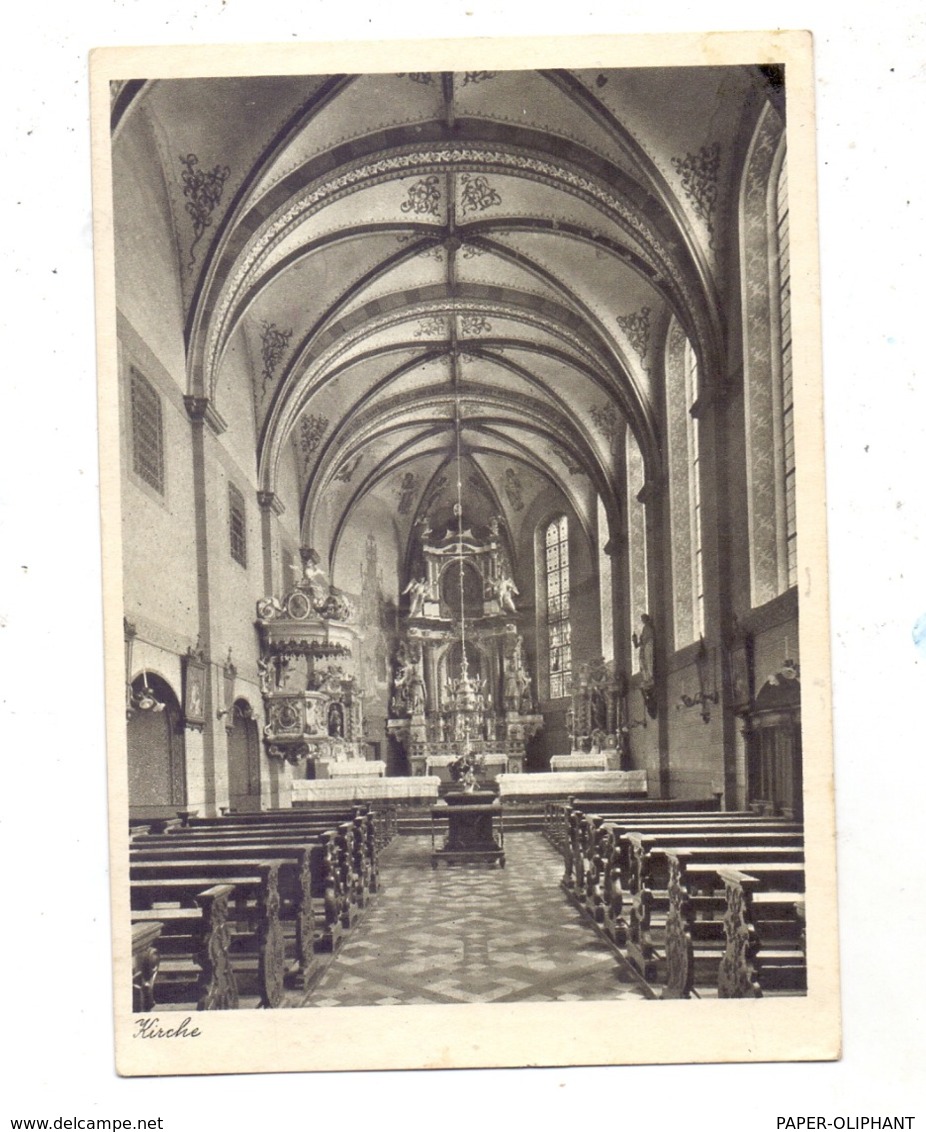 5352 ZÜLPICH - FÜSSENICH, St. Nikolaus-Stift, Innenansicht, 1955 - Zülpich