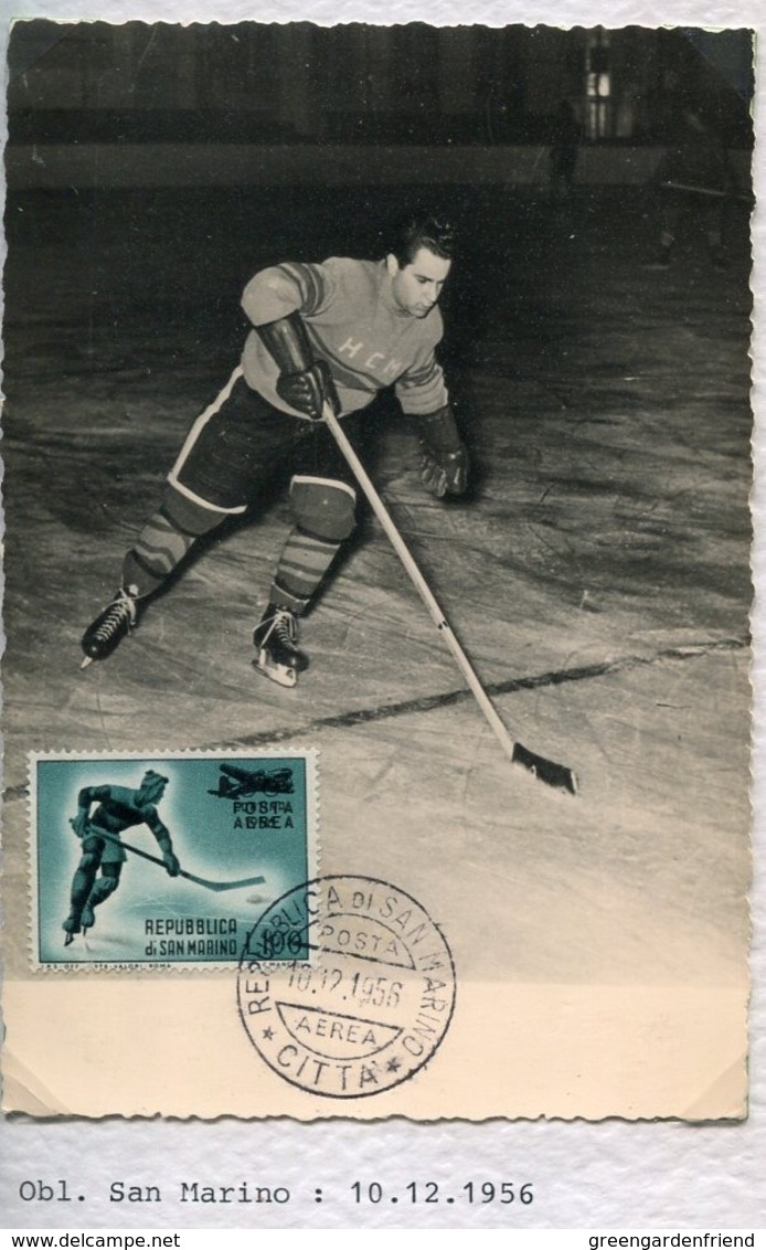 48208 San Marino , Maximum 1956,  Eishockey, Hockey On Ice,  Hockey Sur Glace - Hockey (Ice)