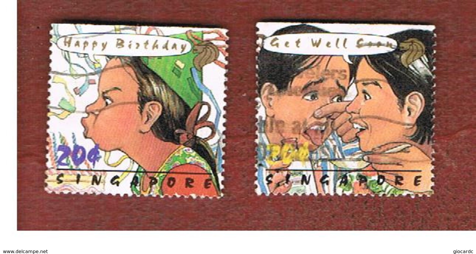 SINGAPORE   -  SG 713.714  -    1993 GREETNGS STAMPS    -  USED ° - Singapore (1959-...)
