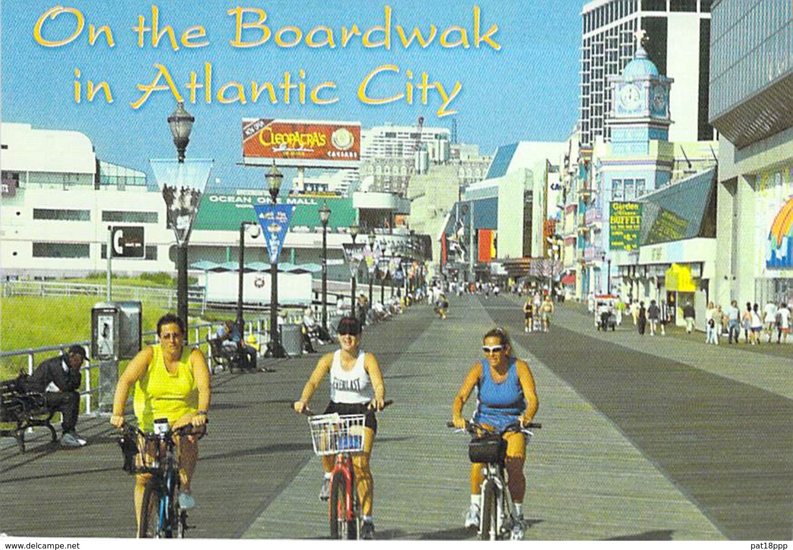 ** Lot Of 2 Postcards ** USA Etats Unis ( NJ New Jersey) ATLANTIC CITY Boardwalk And Casinos - CPM Grand Format - Casino - Atlantic City