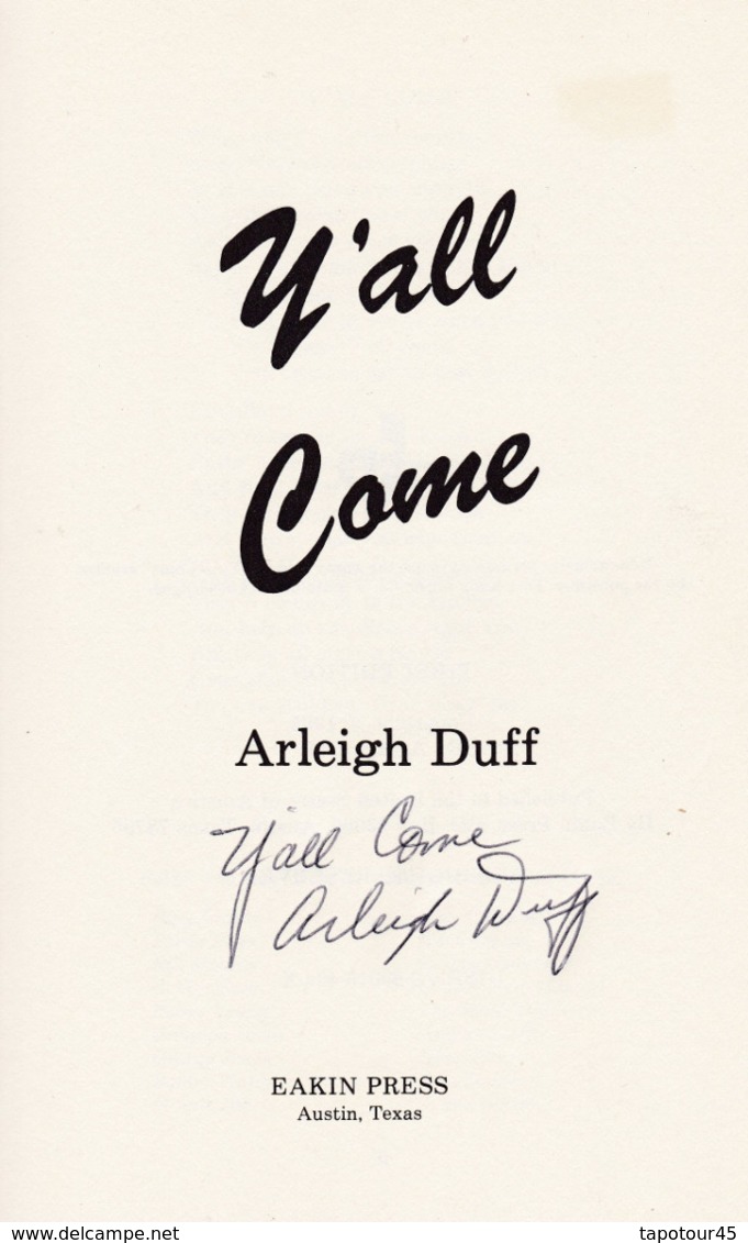 C 5) Livre, Revues >  Jazz, Rock, Country >  "Country Music To Nashville" Arleigh Duff (Dédicacé)  (+- 190 Pages) - 1950-Hoy