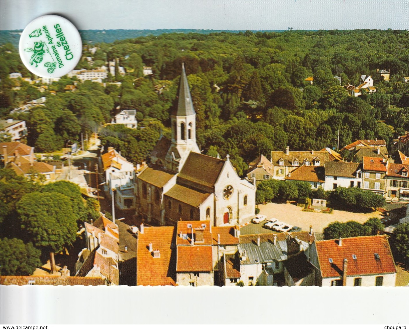 78 - Très Belle Carte Postale Semi Moderne Dentelée De  LOUVECIENNES  Vue Aérienne - Louveciennes