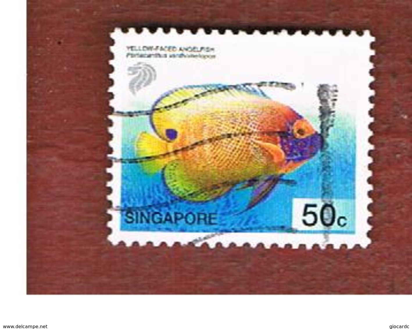 SINGAPORE - SG 1132 -  2001 TROPICAL MARINE FISHES: POMACANTHUS XANTOMETOPON  (MISTAKE) -  USED ° - Singapour (1959-...)