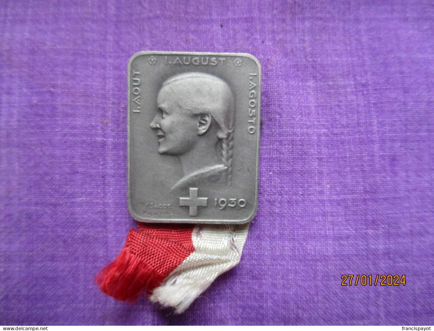 Suisse: Badge 1er Août 1930 - Non Classificati
