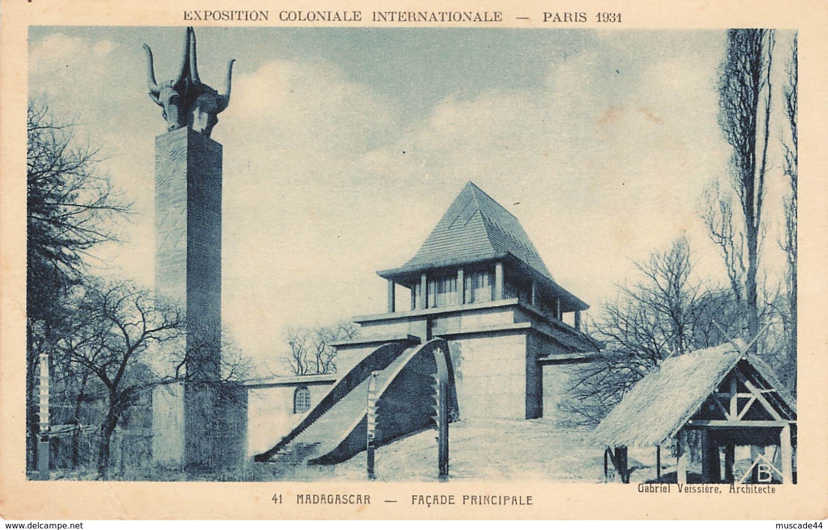 PARIS - EXPOSITION COLONIALE INTERNATIONALE 1931 - MADAGASCAR - FACADE PRINCIPALE - Expositions