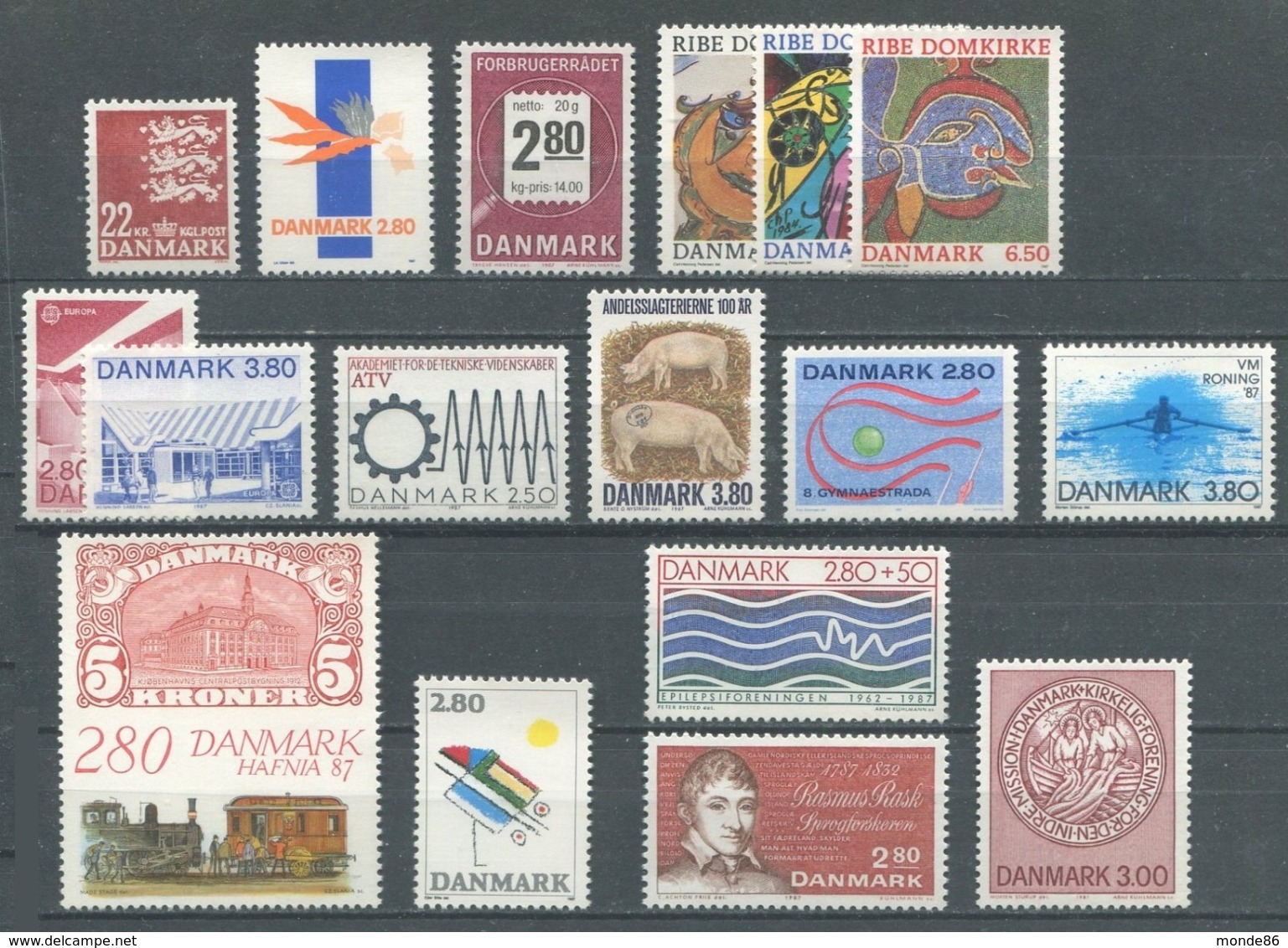 DANEMARK - Année Complète 1987 ** - BF Inclus - Full Years