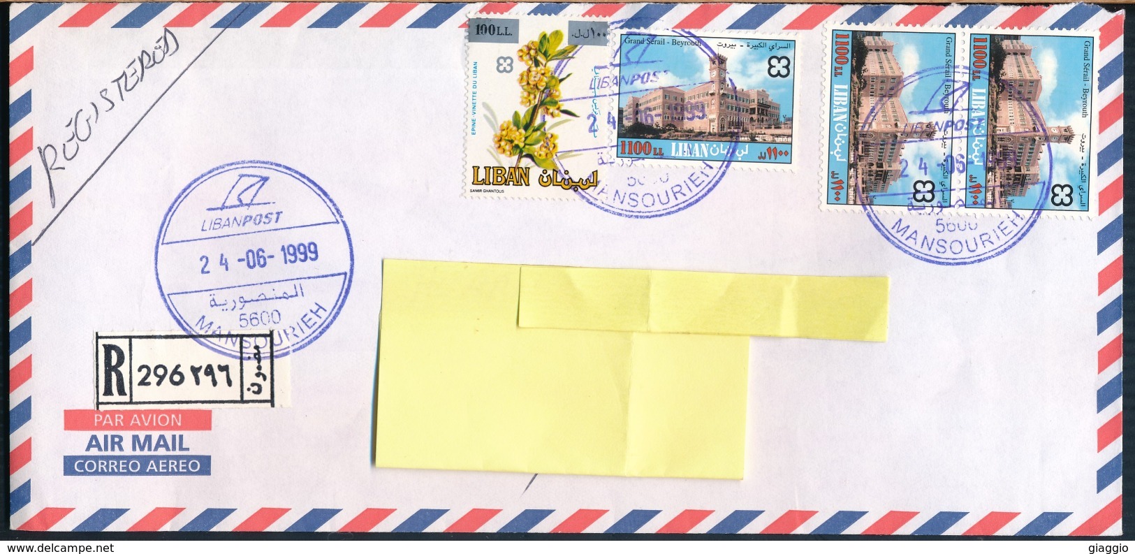 °°° POSTAL HISTORY LIBAN - 1999 °°° - Libanon