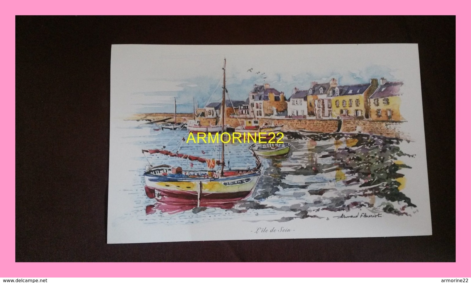 REPRODUCTION D AQUARELLE Armand FLEUROT , L Ile De Sein - Autres & Non Classés