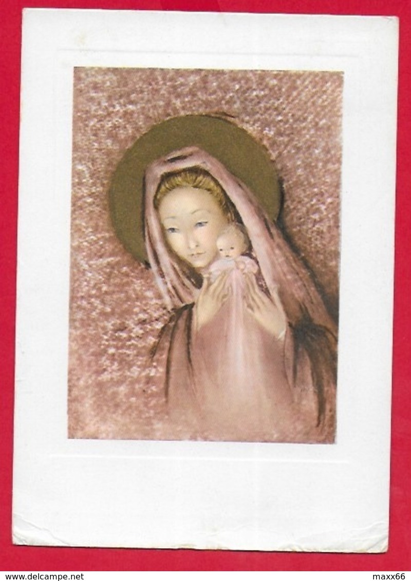 CARTOLINA VG ITALIA - Vergine Maria Con Bambino Gesù - Madonna - Associazione Cardinal Ferrari - 10 X 15 - 1965 - Vergine Maria E Madonne