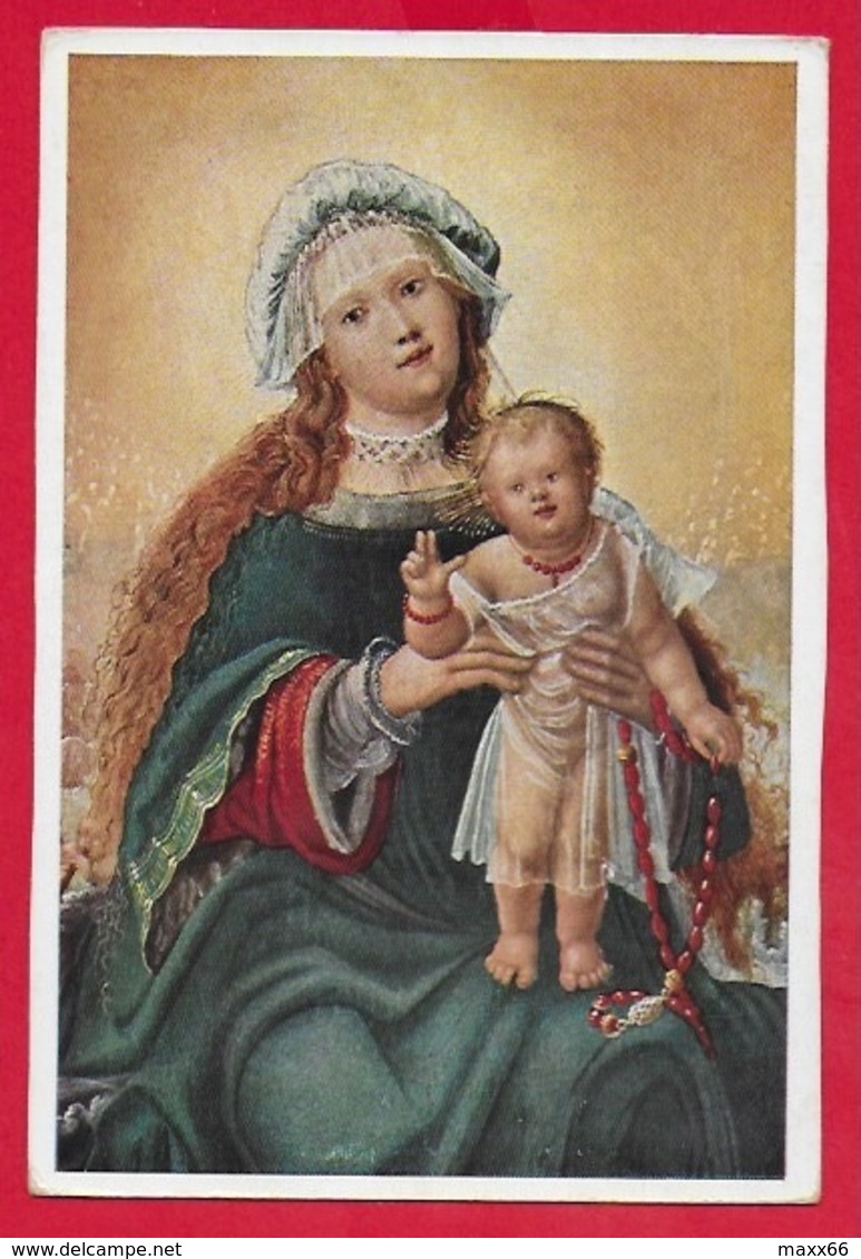 CARTOLINA VG GERMANIA - Vergine Maria Con Bambino Gesù - Madonna - ALBRECHT ALTDORFER - 10 X 15 - 1966 PIOVEGA - Vergine Maria E Madonne