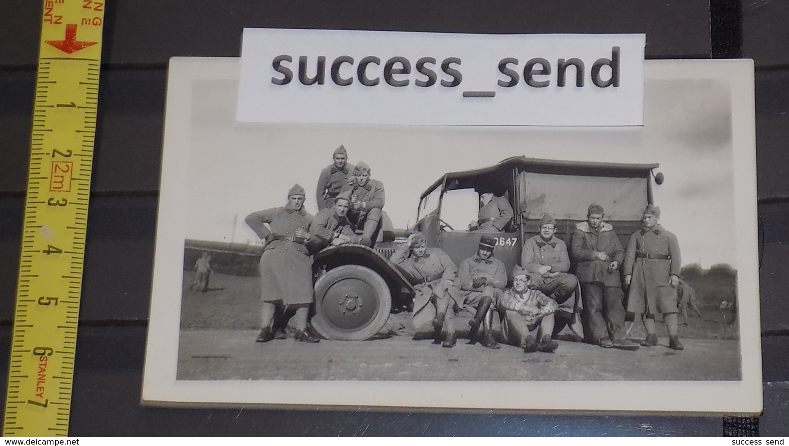 PHOTO Originale GROUPE SOLDATS OFFICIER Du 405e REGIMENT ARTILLERIE. CAMION MILITAIRE. 1920/1940 - Guerre, Militaire