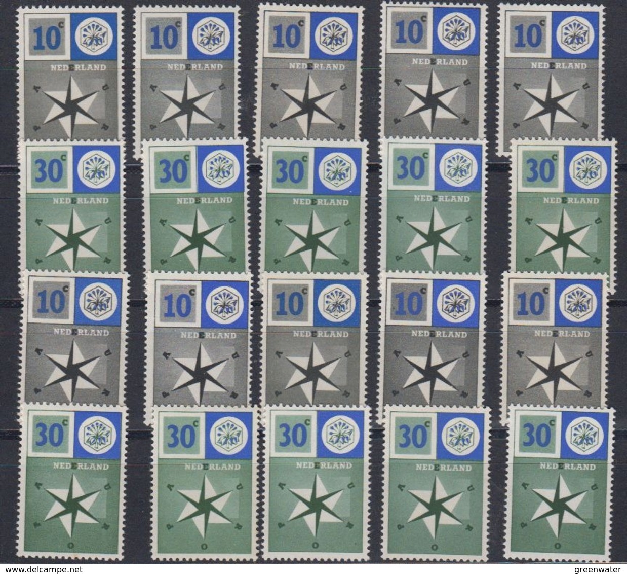 Europa Cept 1957 Netherlands 2v (10x) ** Mnh (44969) - 1957