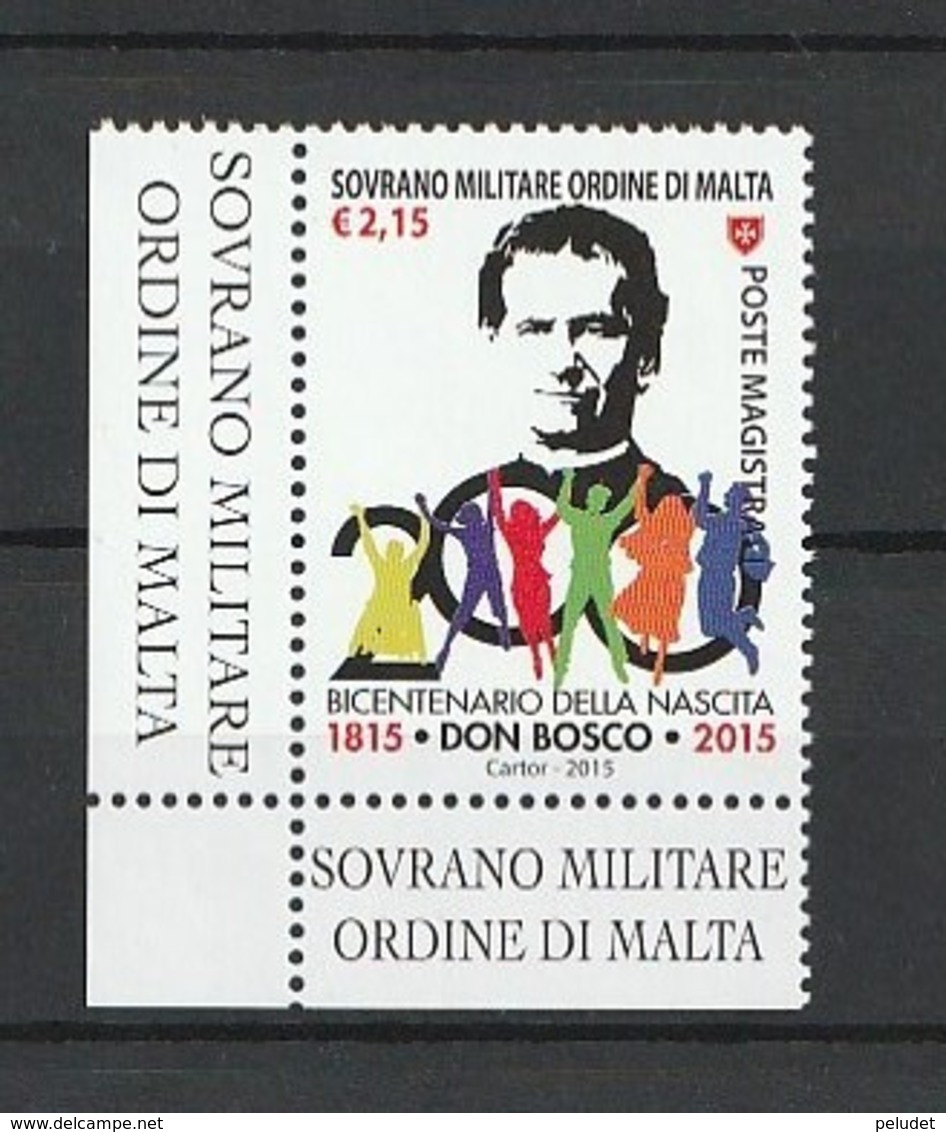 SOVERANO MILITARE ORDINE MALTA 2015 BICENTENARIO NASCITA DON BOSCO 1 V. MNH - Malta (la Orden De)