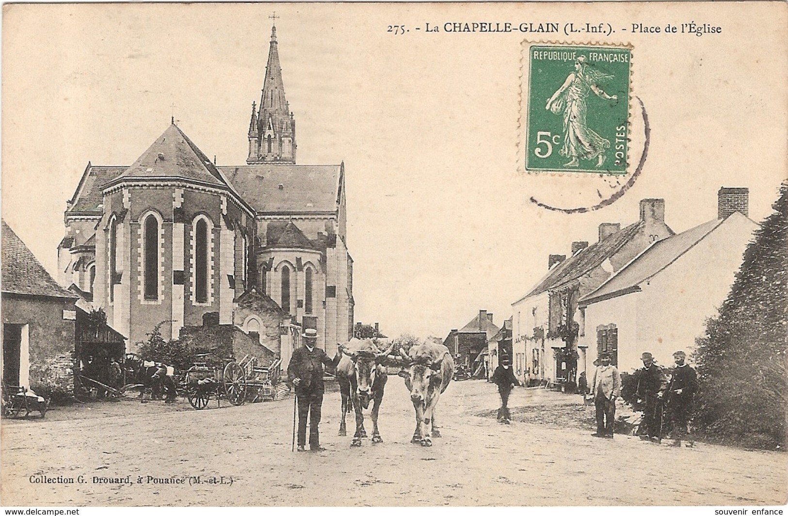 CPA La Chapelle Glain Place De L'Eglise 44 Loire Inférieure - Other & Unclassified