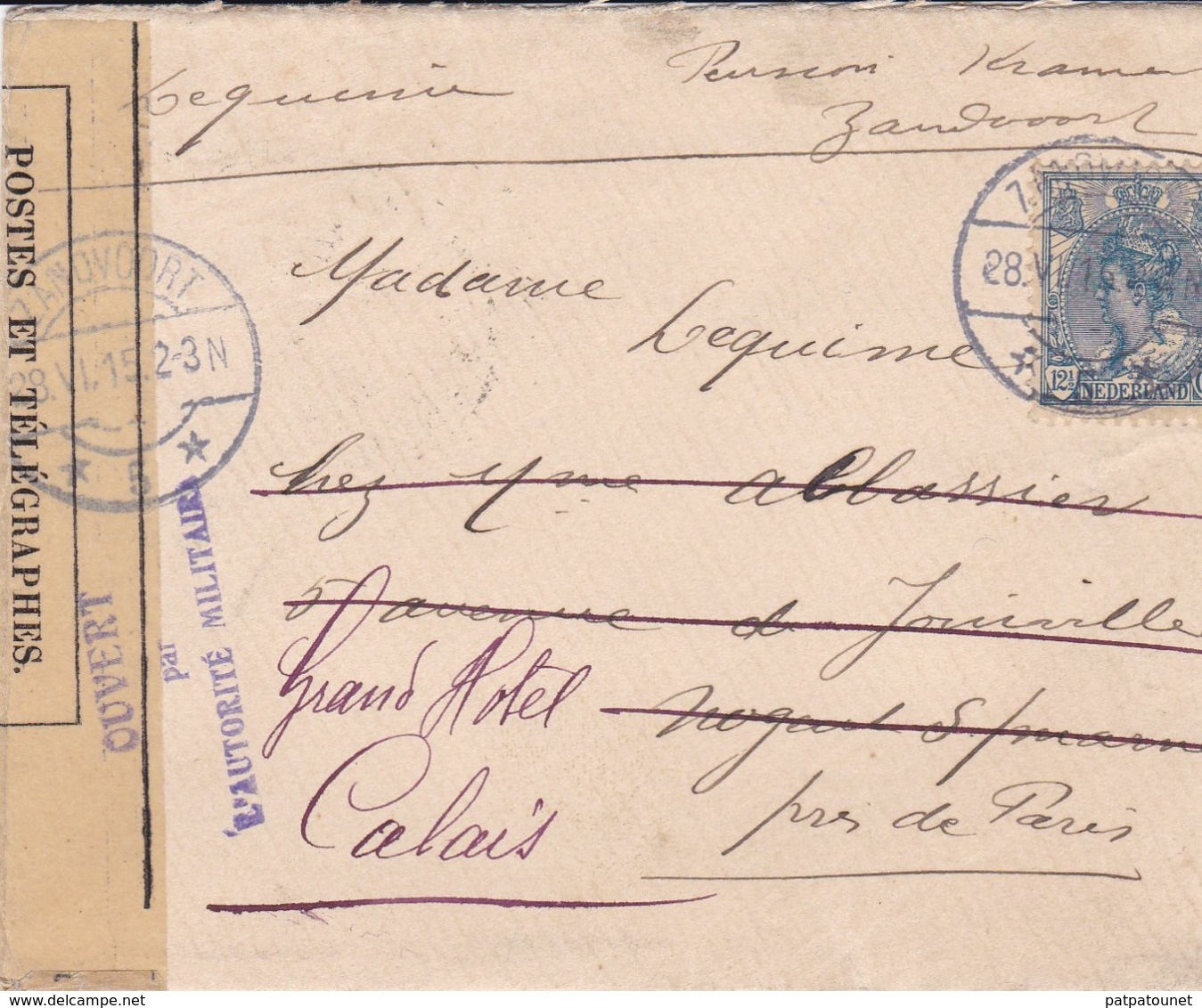 Pays Bas Lettre 1915 - Lettres & Documents