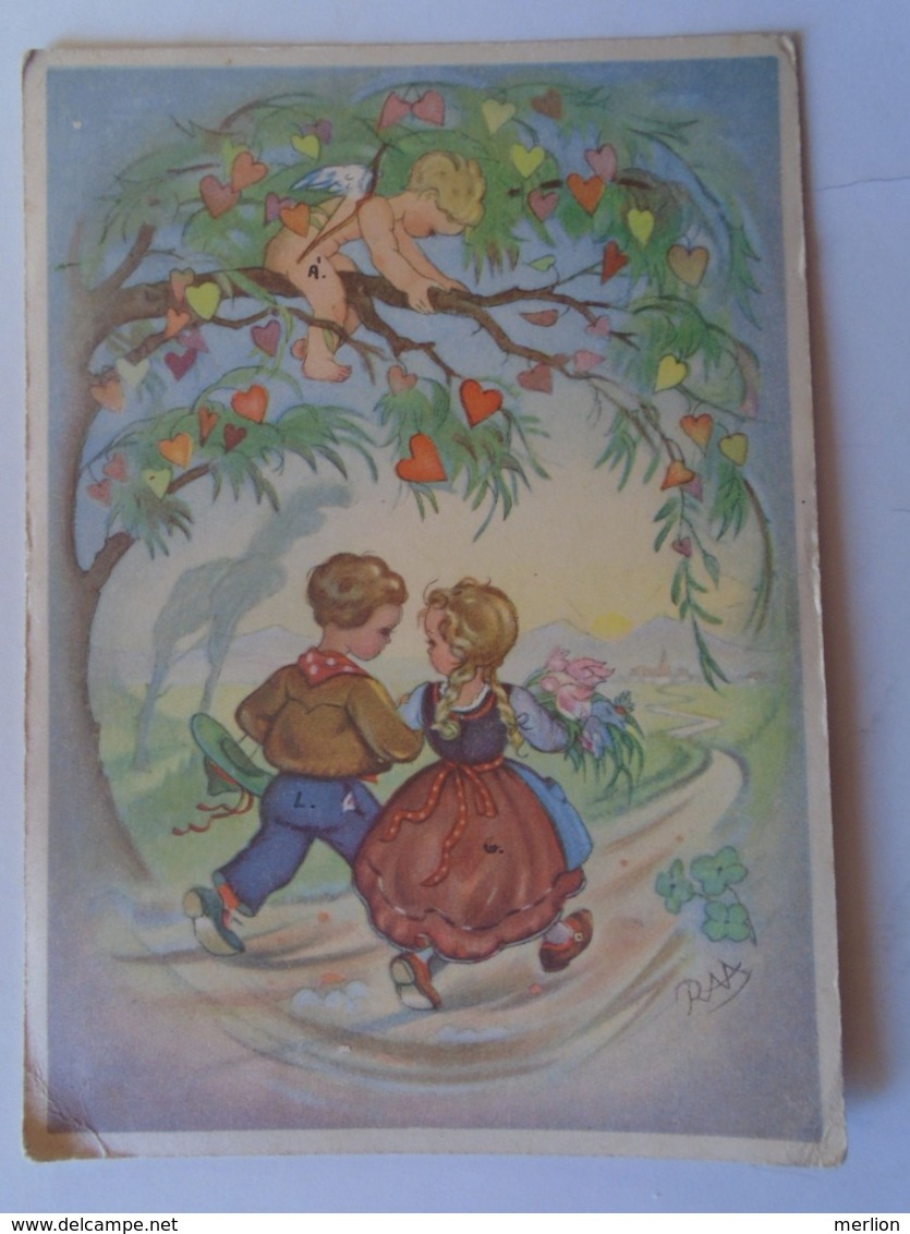 D168577 Artist Signed RAA Charlotte Baron - Little Cupid Angel - Children - Sonstige & Ohne Zuordnung