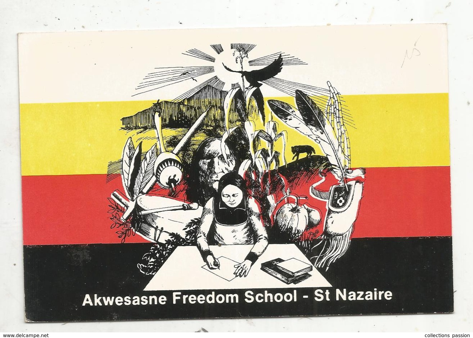 Cp, école , Akwesasne Freedom School ,44 ,SAINT NAZAIRE ,école De Survie,vierge - Schulen