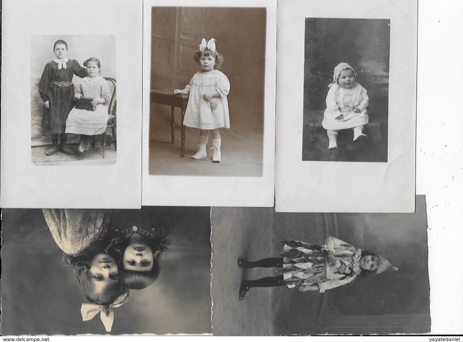 5 CARTES PHOTOS D' ENFANTS Du Début Du Siècle Dernier - Autres & Non Classés