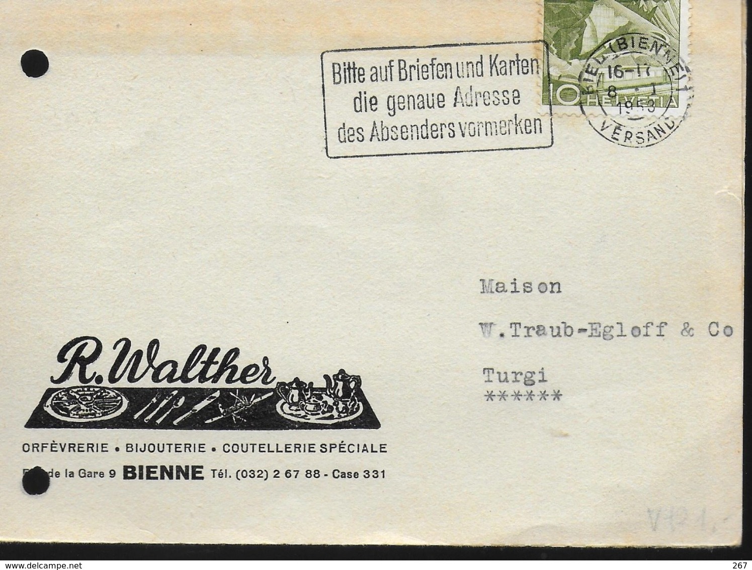 SUISSE Carte 1953 Poste - Post