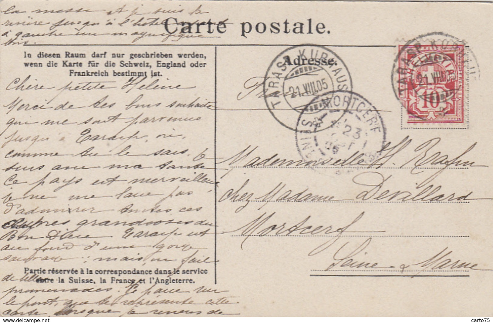 Suisse - Schuls Scuol - Saegemühle - Scierie Bois - Postmarked 1905 Tarasp Kurhaus - Scuol