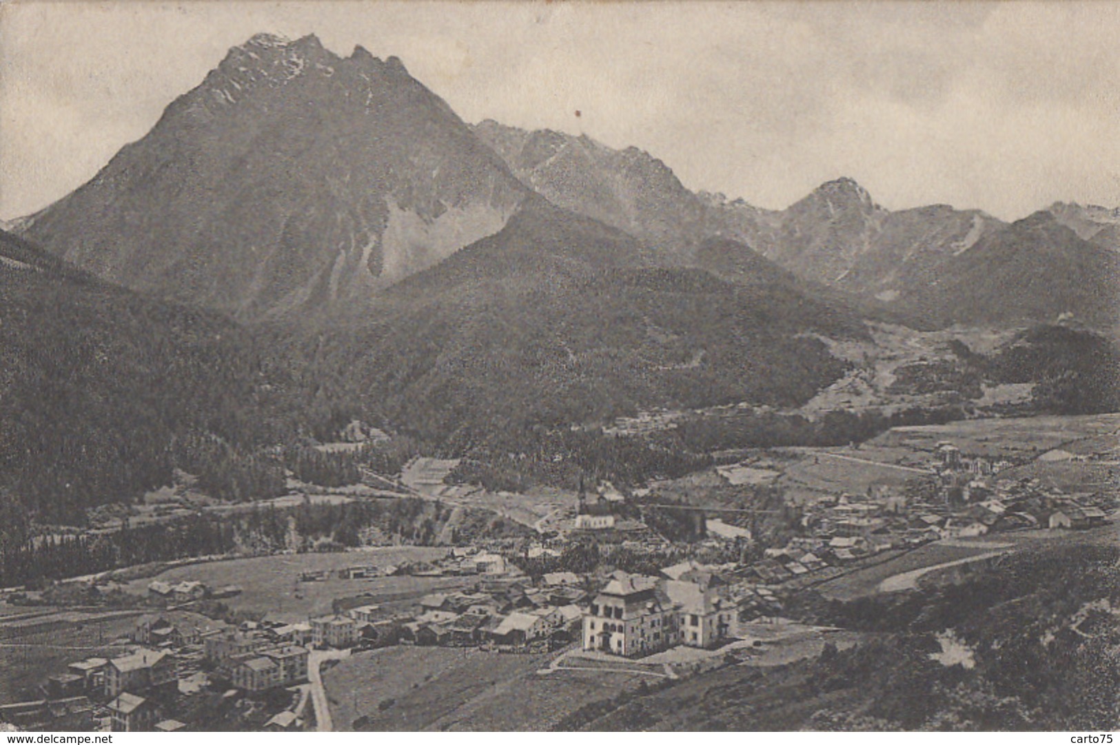 Suisse - Schuls Scuol - Generalansicht - Postmarked 1912 Tarasp Kurhaus Liège Luik - Scuol