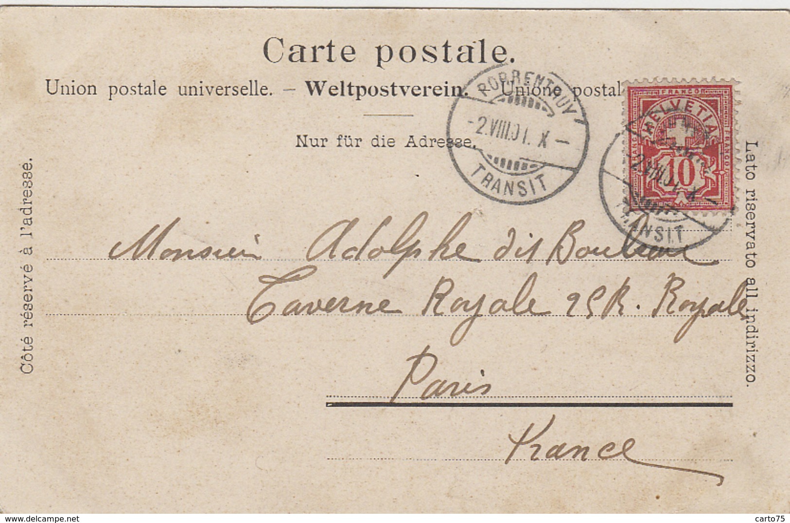 Suisse - Col De La Tourne - Noiraigue - Falaises Les Tablettes - Postmarked 1901 Porrentruy - Noiraigue 