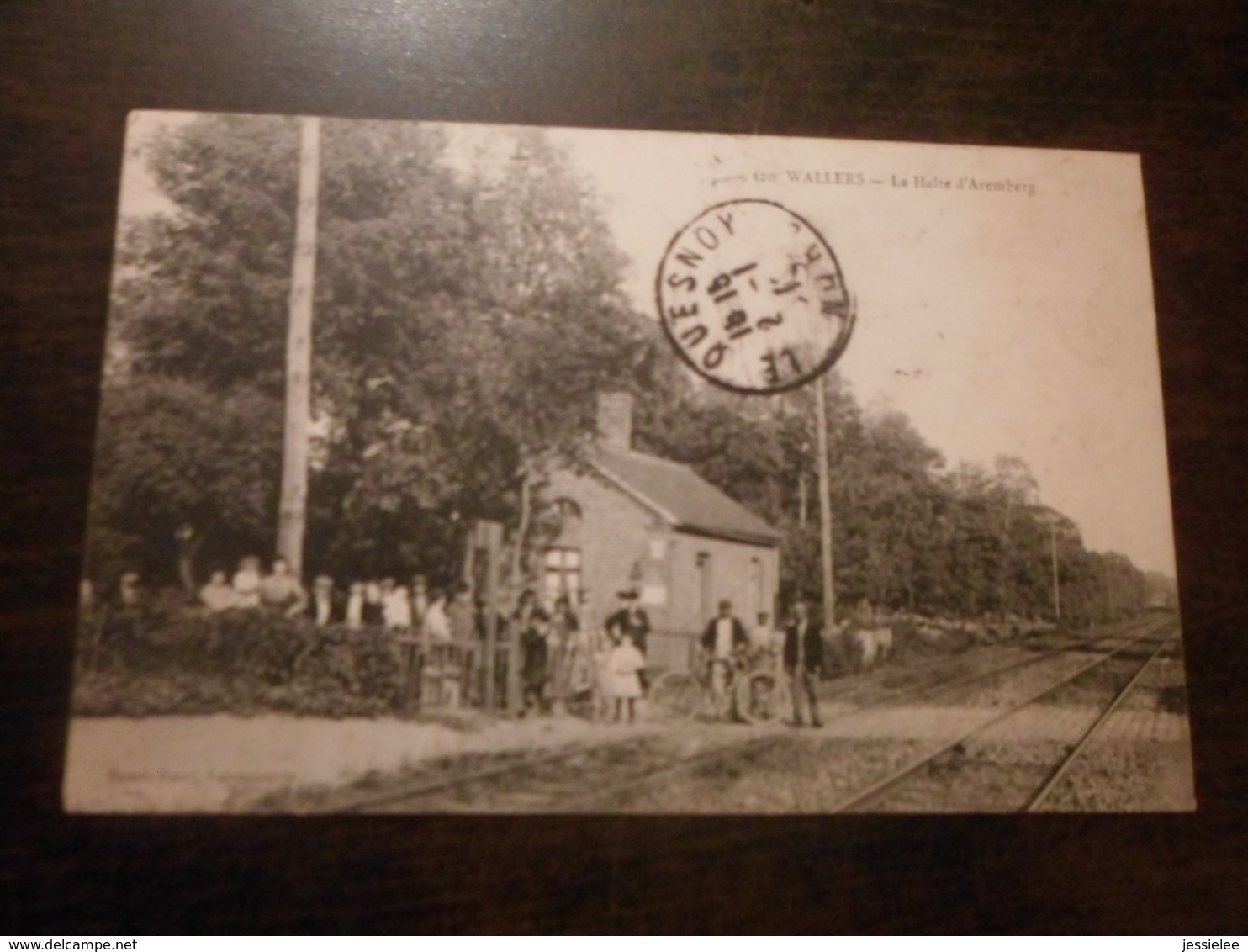 CPA ANIMEE - LA HALTE D AREMBERG - WALLERS - Stations Without Trains