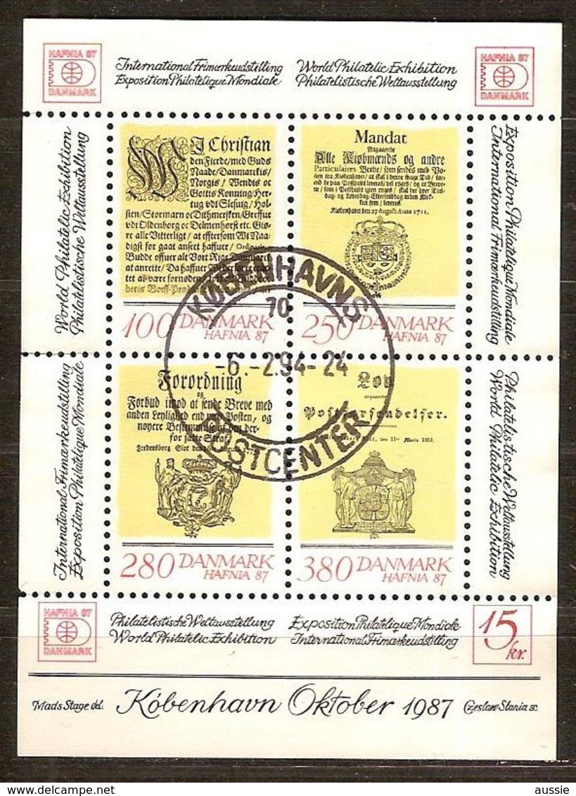 Denmark Danmark 1985  Yvertn° Bloc 5 (o) Oblitéré Cote 7,50 Euro Hafnia '87 - Blocks & Sheetlets