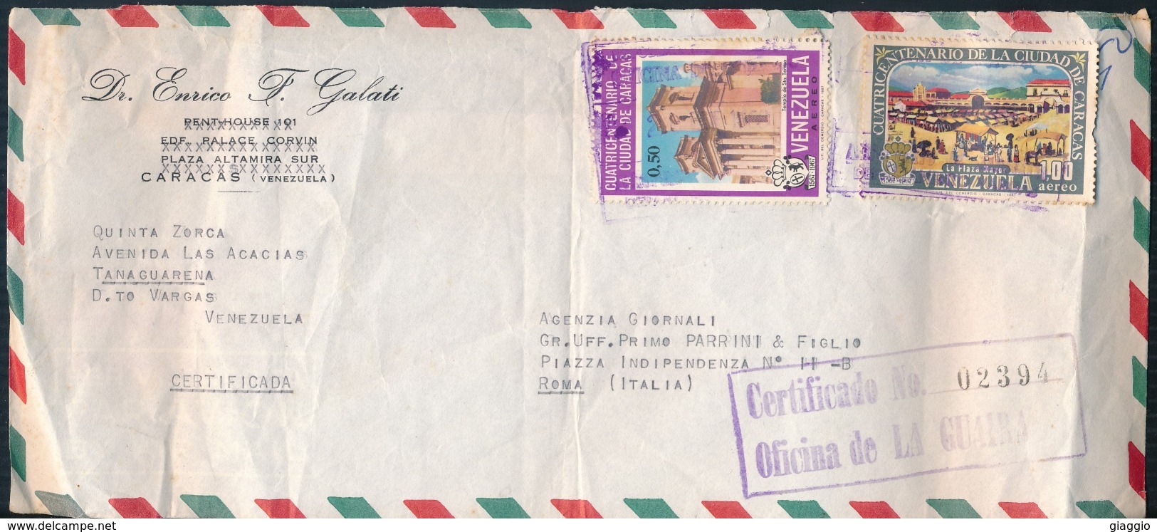 °°° POSTAL HISTORY VENEZUELA - 1968 °°° - Venezuela