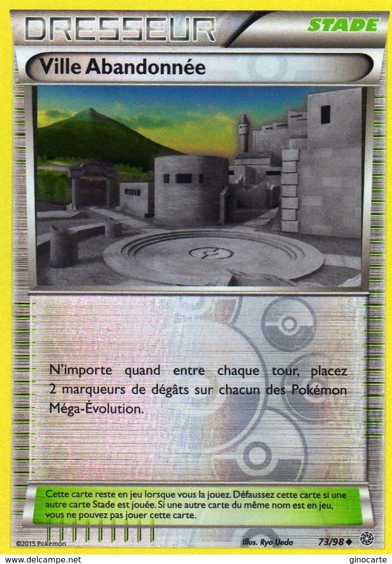 Carte Pokemon 73/98 Vile Abandonnée 2015 Reverse - Altri & Non Classificati