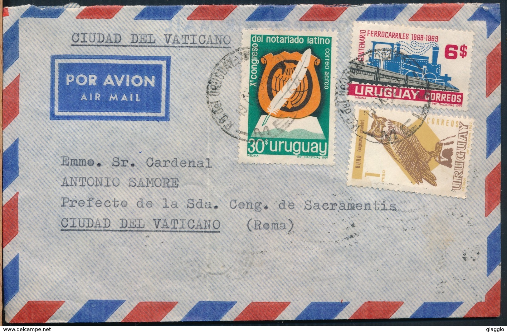 °°° POSTAL HISTORY URUGUAY - 1969 °°° - Uruguay