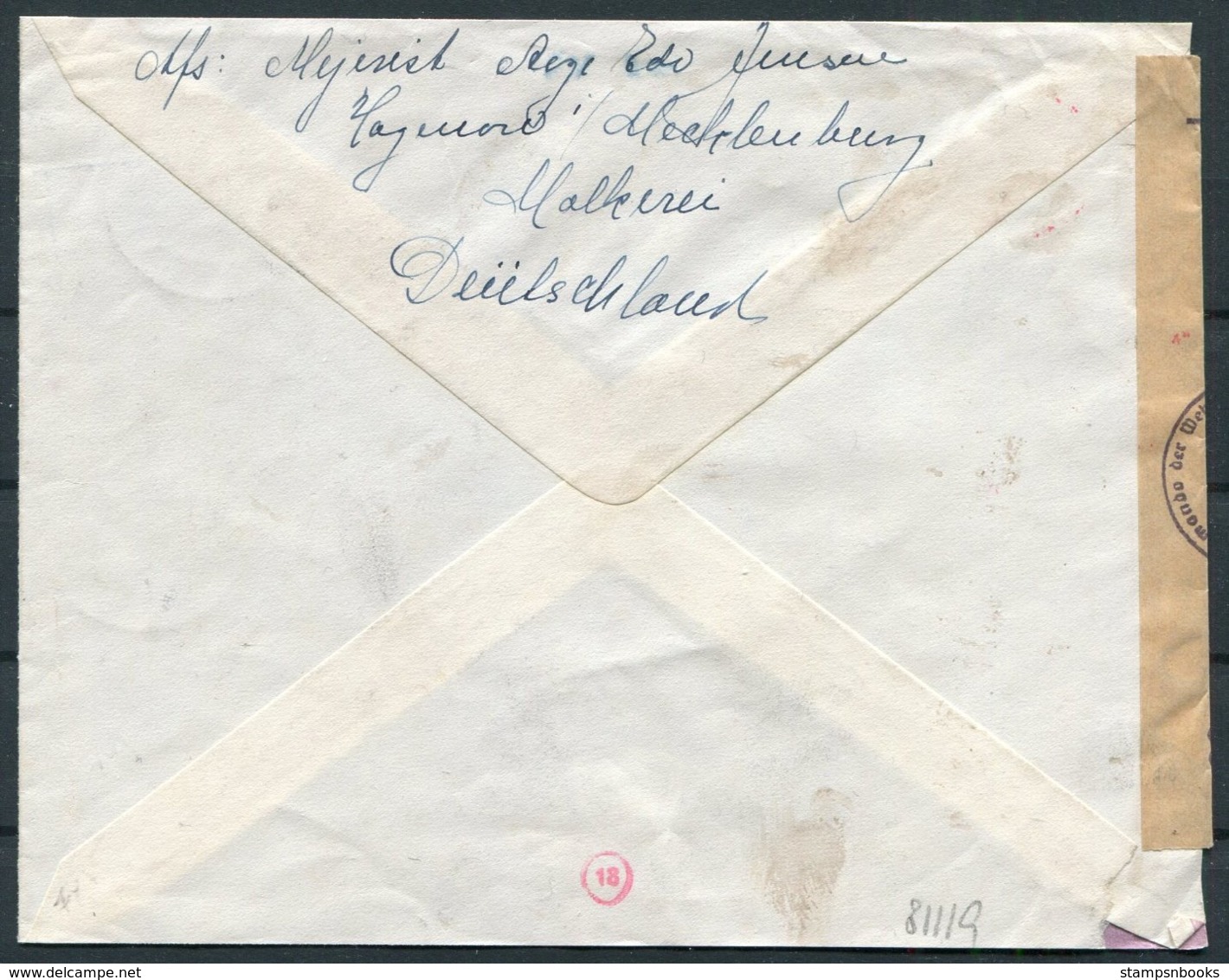 Germany Hagenow Censor Cover - Denmark - Covers & Documents