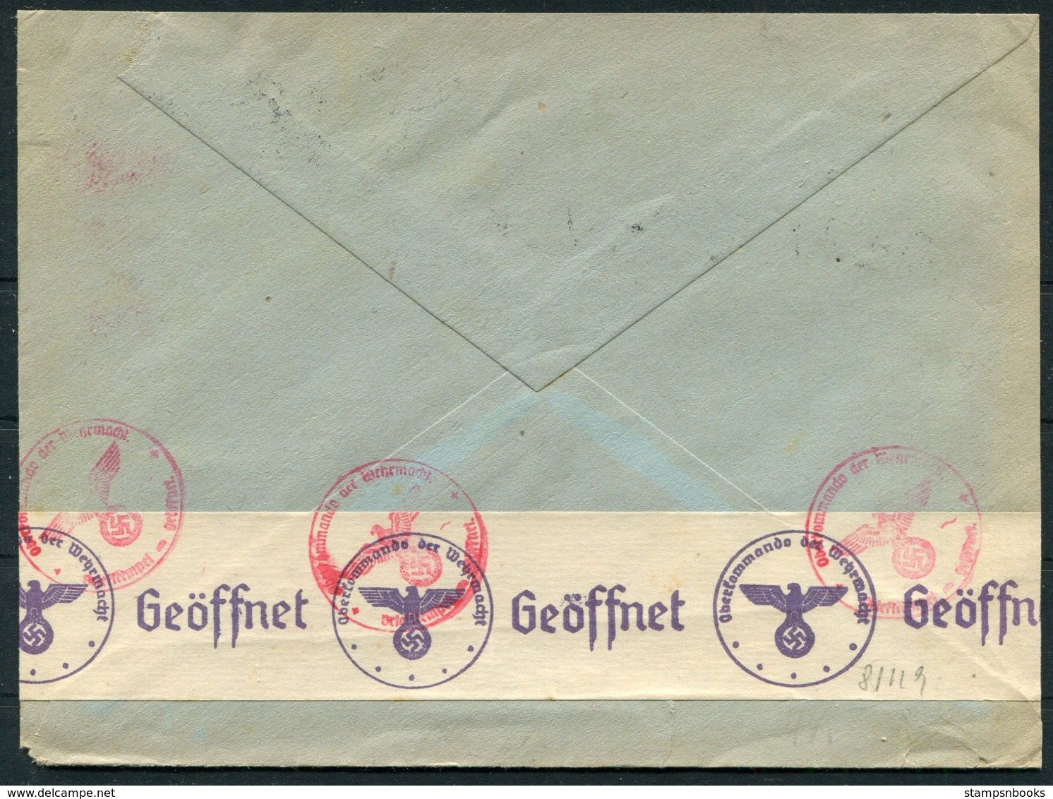 1940 Germany Wuppertal Censor Cover - Denmark - Covers & Documents