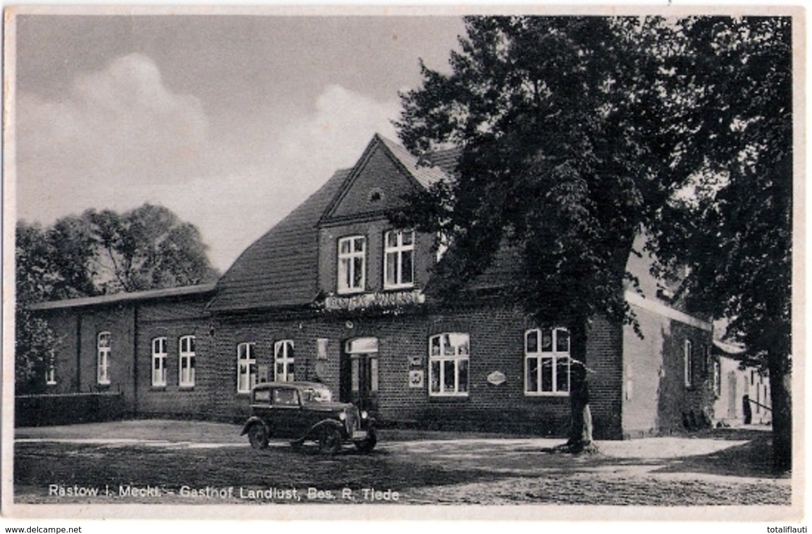 RASTOW B Ludwigslust Schwerin Gasthof Landlust Oldtimer Davor Emailschilder IMI PERSIL Ua Ungelaufene Fotokarte Der Zeit - Ludwigslust