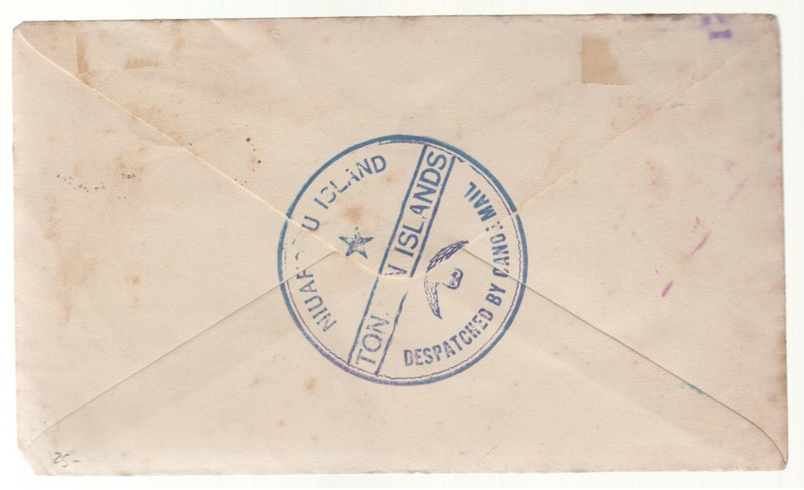 1934 Tonga Toga Tin Can Canoe Mail Cover To The USA - Tonga (1970-...)