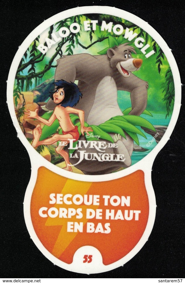 Carte à Collectionner Disney Auchan Les Défis Challenge Baloo Et Mowgli 55 / 96 - Sonstige & Ohne Zuordnung