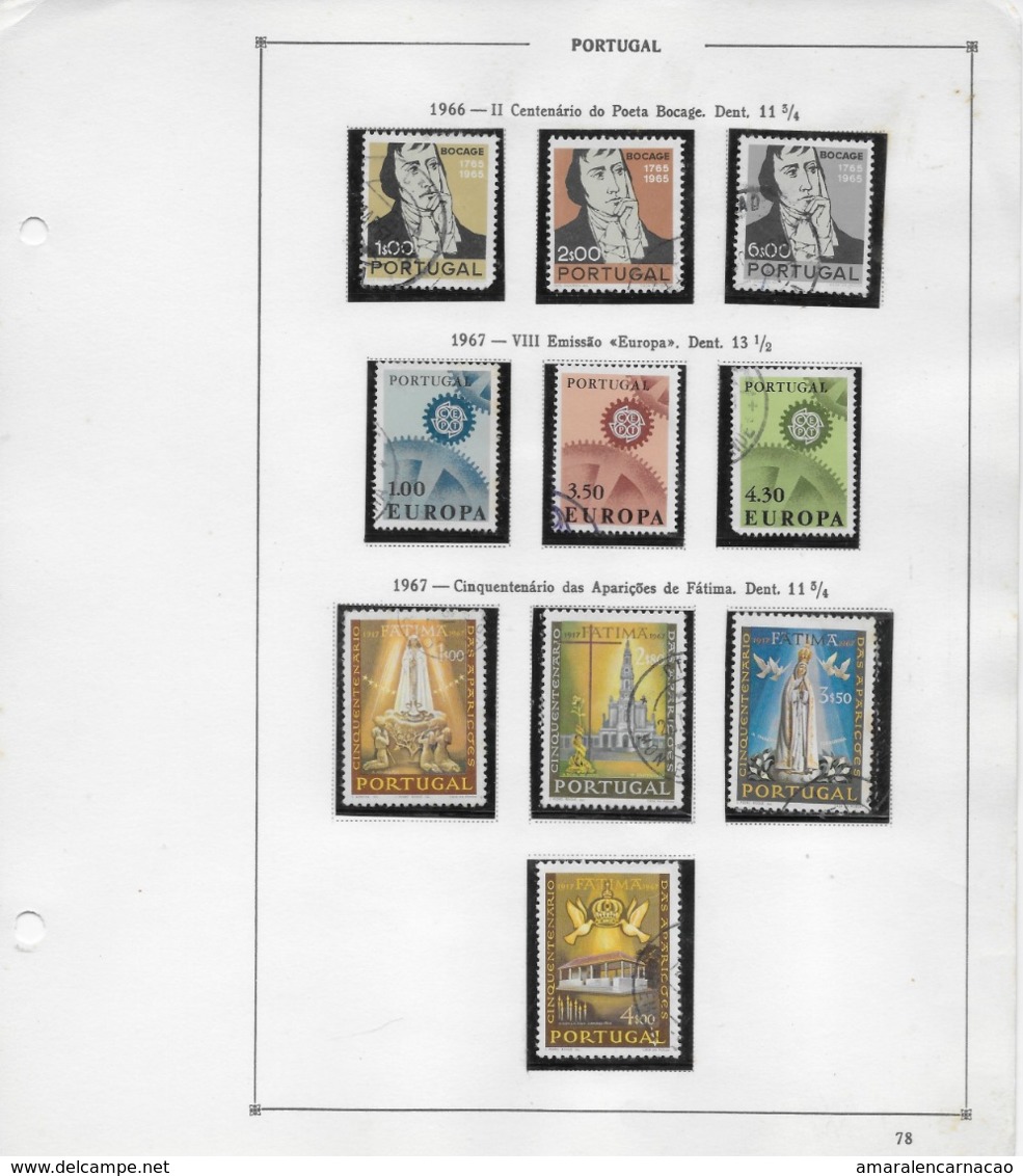 TIMBRES - STAMPS - SELLOS - FRANCOBOLLI - PORTUGAL - 1966 ET 1967 - 3 SÉRIES DE TIMBRES OBLITÉRÉS DIVERS - Oblitérés