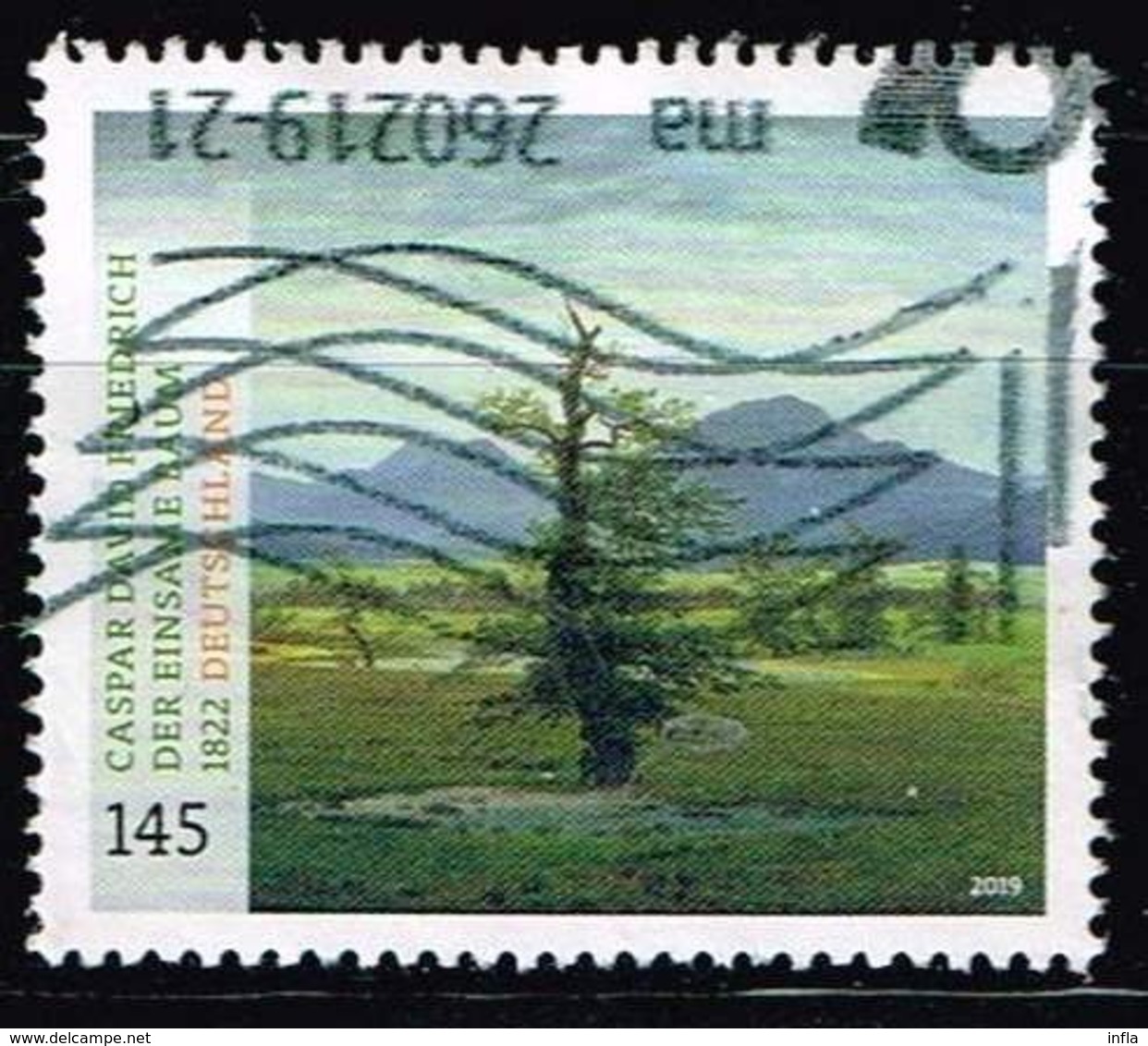 Bund 2019,Michel# 3433 O Deutsche Malerei - Caspar David Friedrich - Used Stamps