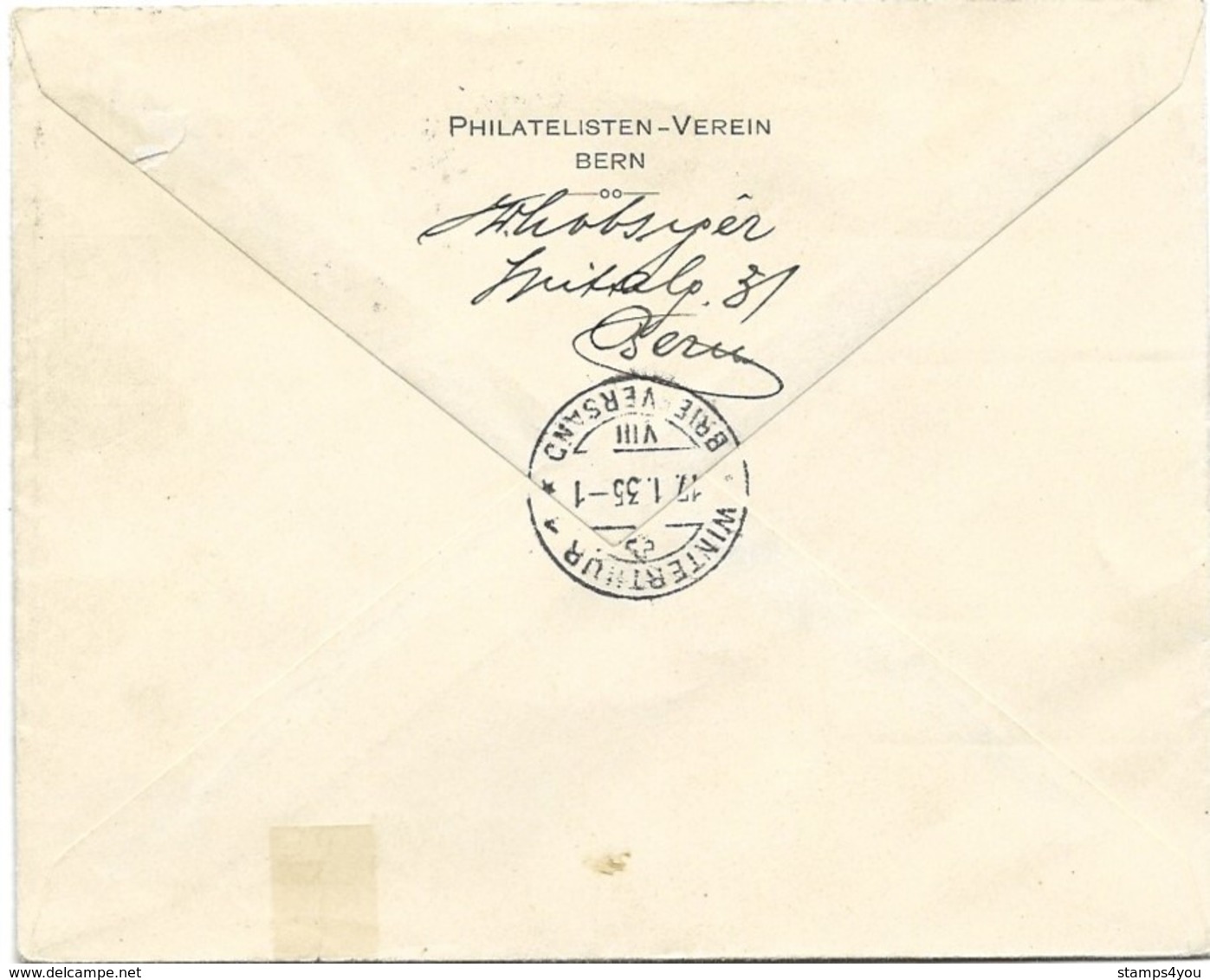 231 - 28 - Entier Postal Privé  Recommandé Urgent "Philatelisten-Verein Bern 1935" - Stamped Stationery