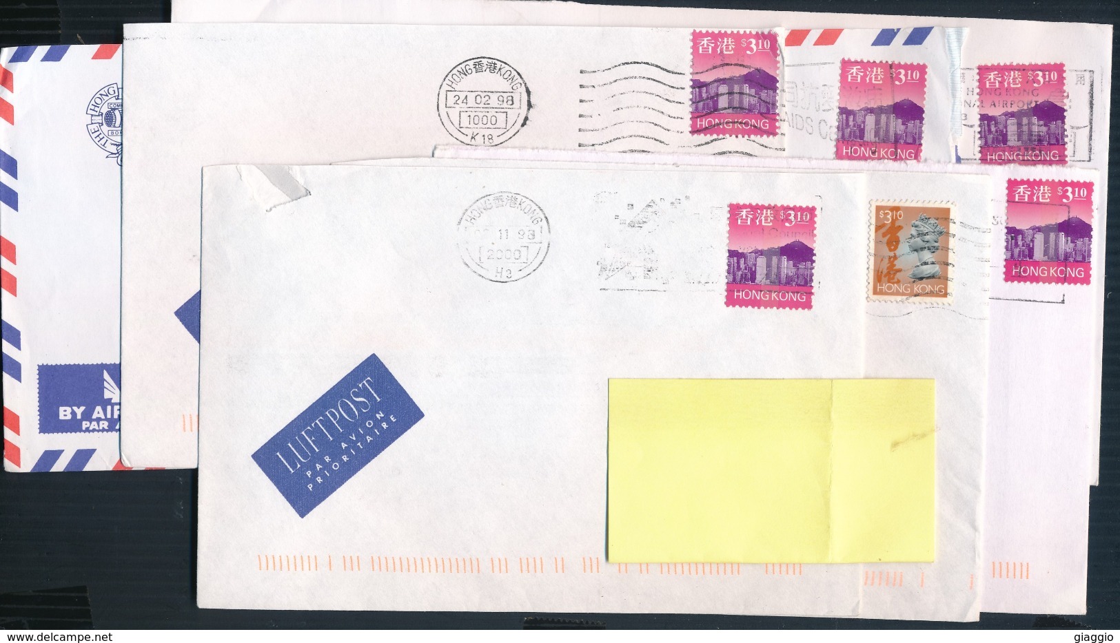 °°° POSTAL HISTORY HONG KONG (10 PIECES) 1998 °°° - Lettres & Documents