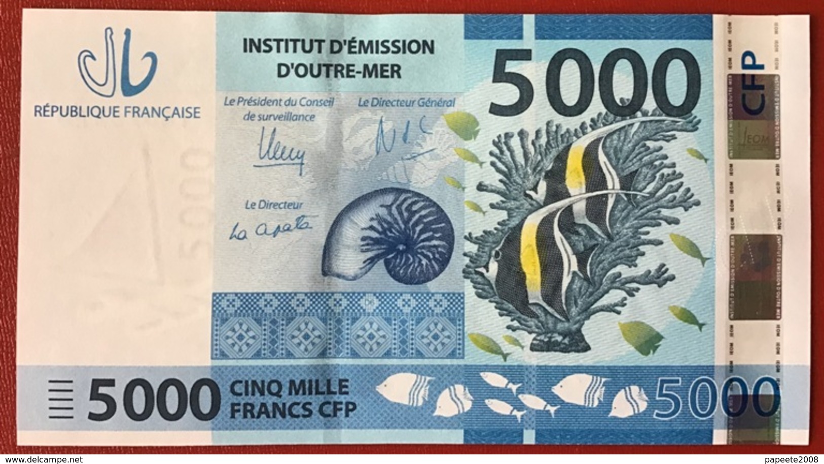 Polynésie Française - 5000 FCFP - 2014 - N° 397747 E7 / Signatures Noyer-de Seze-La Cognata - Neuf  / Jamais Circulé - Papeete (Polynésie Française 1914-1985)